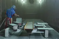 Electric compressor blasting rooms