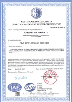 Certificat ISO 9001